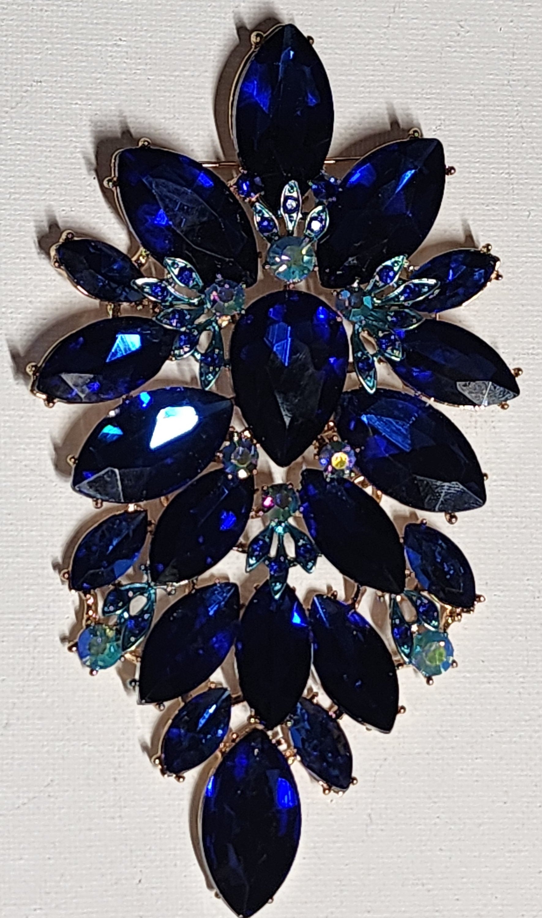 Blue Bouquet brooch