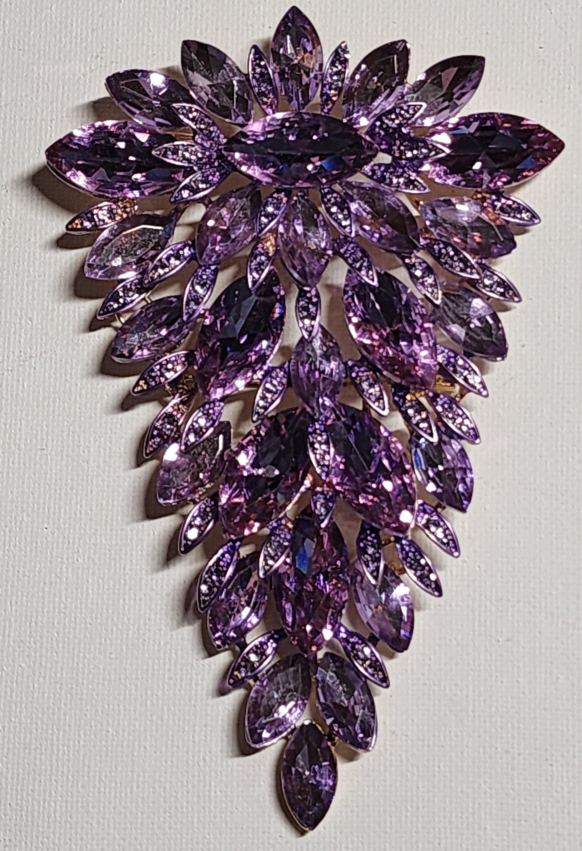 Purple bouquet brooch