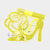 Yellow Rhinestone Pave High Heel Flower Lipstick Brooch