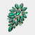 Green Marquise cluster brooch