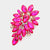 pink marquise cluster brooch