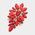 red marquise cluster brooch