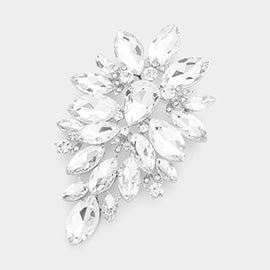 marquise cluster brooch