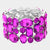 purple glass crystal stretch bracelet