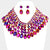 purple ab crystal glass bib