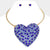 blue Stone Studded Oversized Heart