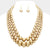 gold Layered pearl Necklace