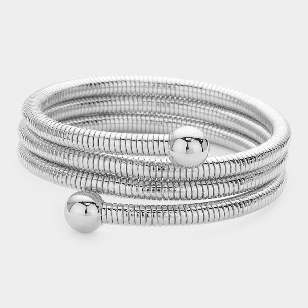 SILVER COIL BRACELET