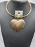 gold hammered heart