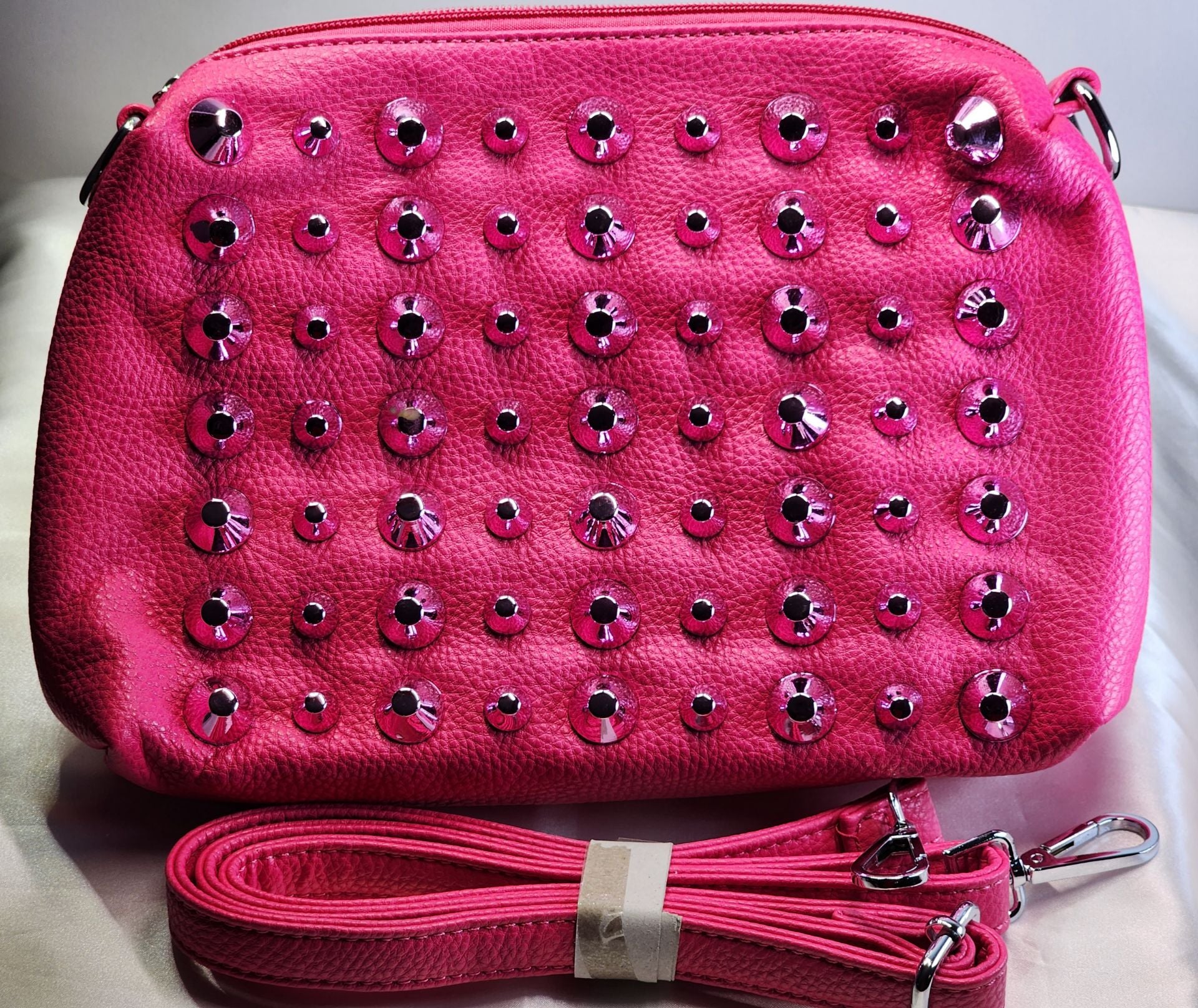 Pink studded bag