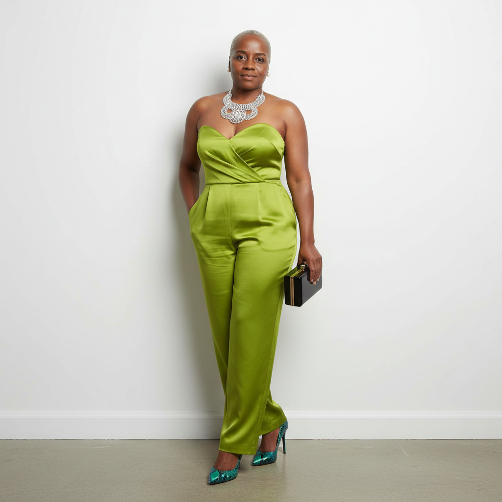 silver oval statement necklace