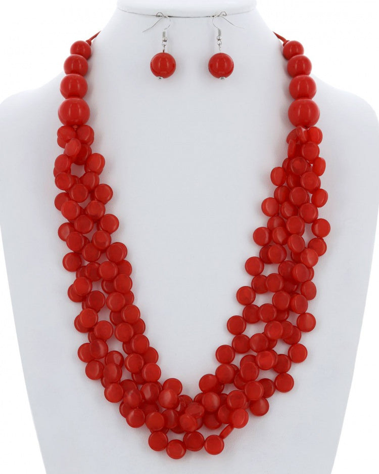 Red bead cord