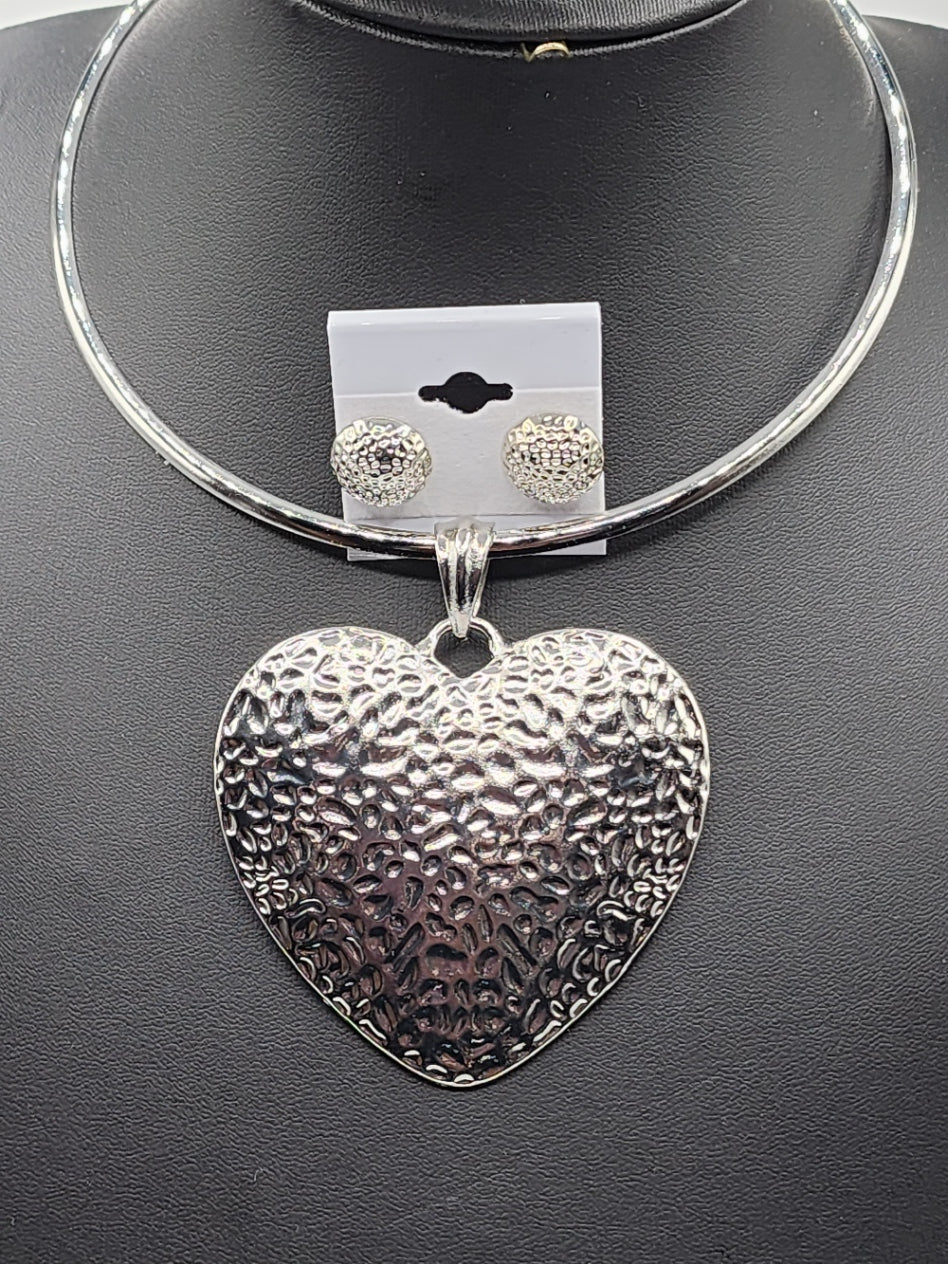 silver hammered heart