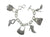 Queenie silver handbag and shoes charm bracelet