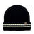 Black Stripe Knit Cuff Beanie