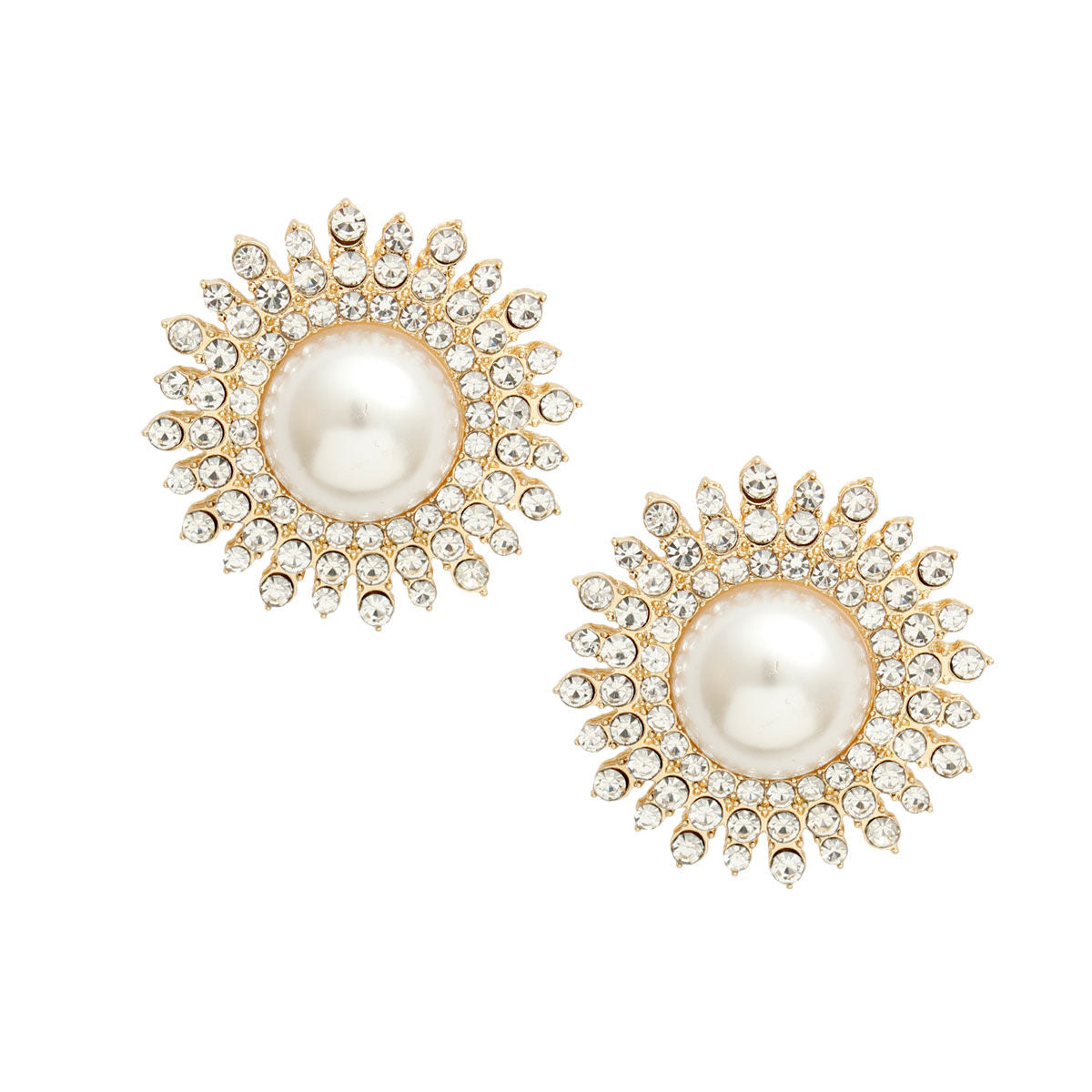 Cream Pearl Stone Burst Studs