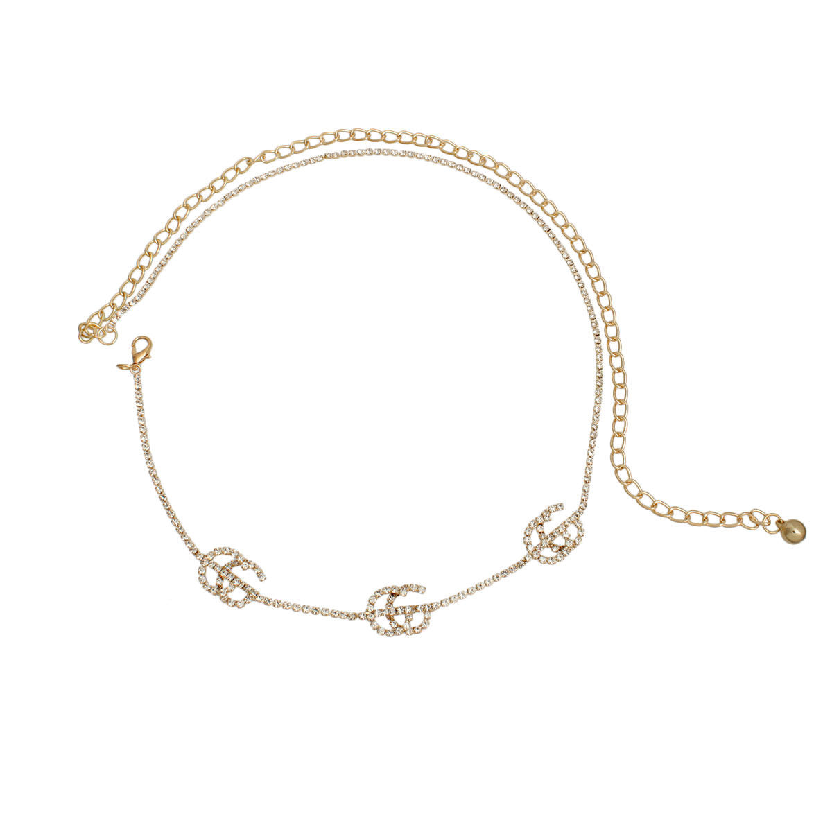 Gold Embellished Small Double G Belt