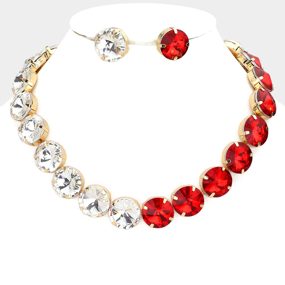 red &amp; clear round bling