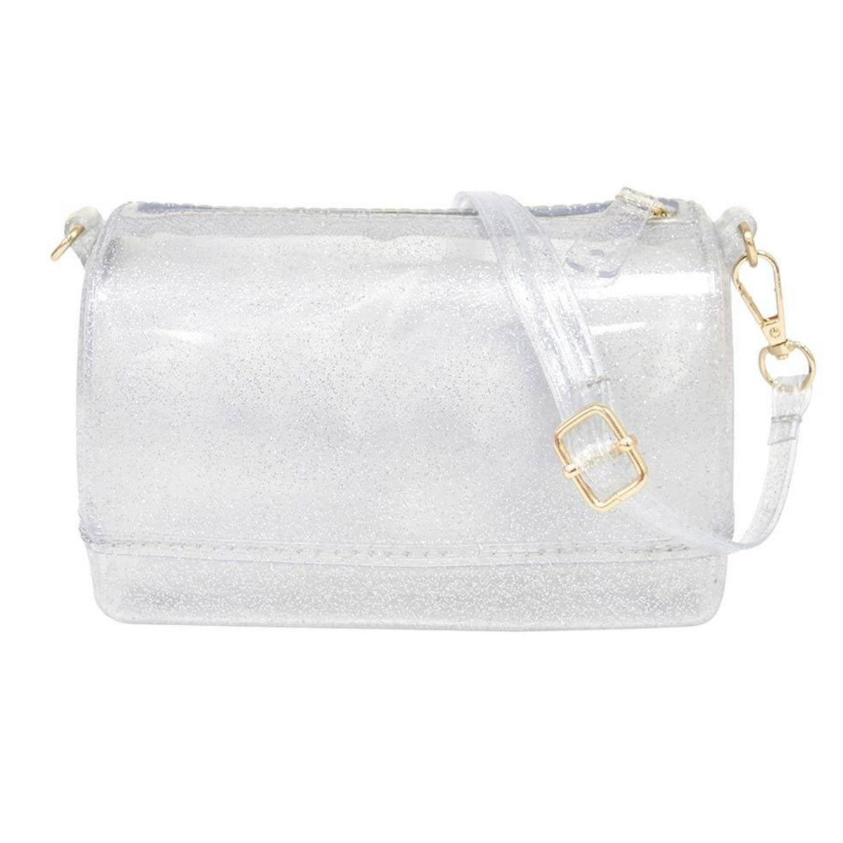 Silver Glitter Jelly Handbag