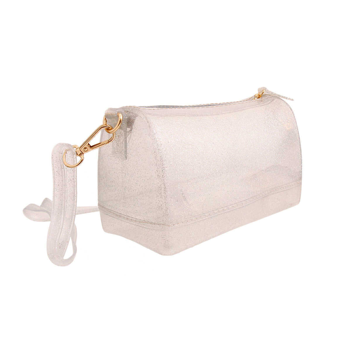 Silver Glitter Jelly Handbag