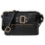 Black Leather Buckle Crossbody