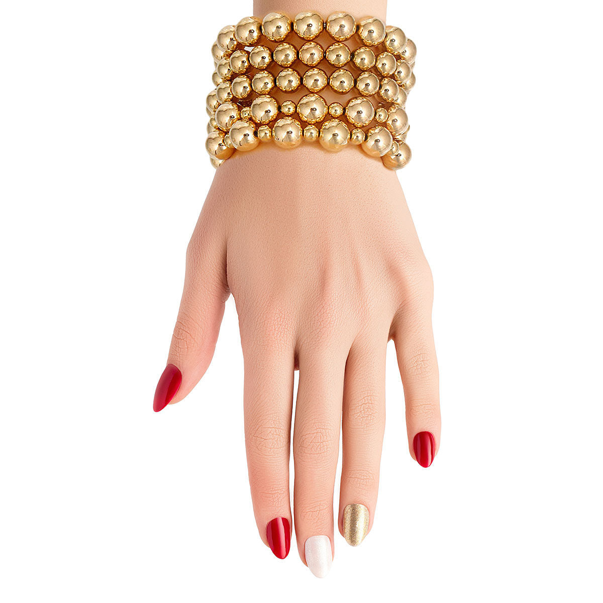 Metallic Gold Bracelets 5 Pcs