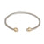 Two Tone Skinny Cable Bangle