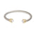 Two Tone Medium Cable Bangle