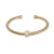 Gold Bar Cable Bangle