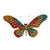 Elegant Multi Color Butterfly Brooch