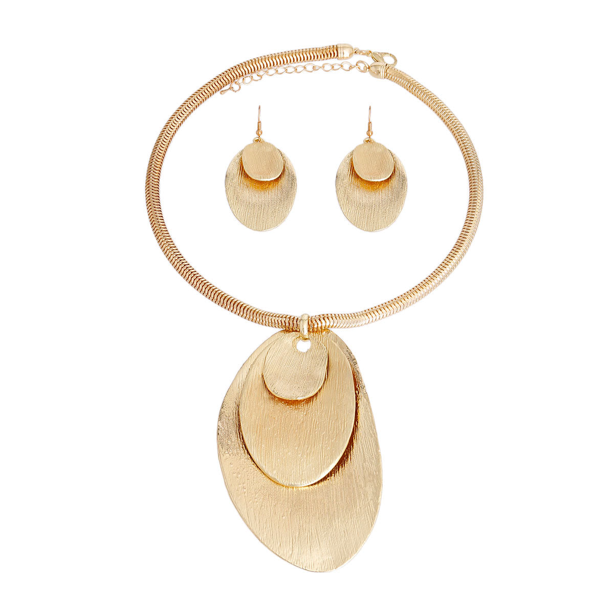 Gold Snake Chain Pendant Necklace