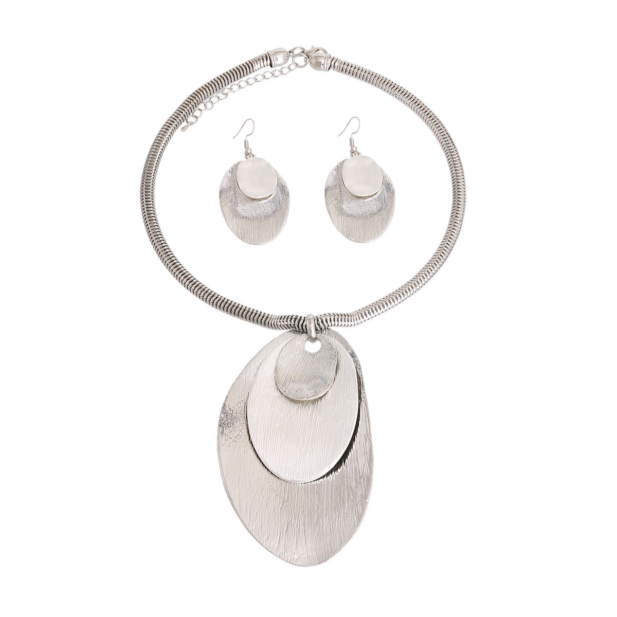 Silver Snake Chain Pendant Necklace