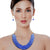 34 Strand Blue Bead Necklace