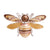 Brown and Silver Bee Magnet Brooch