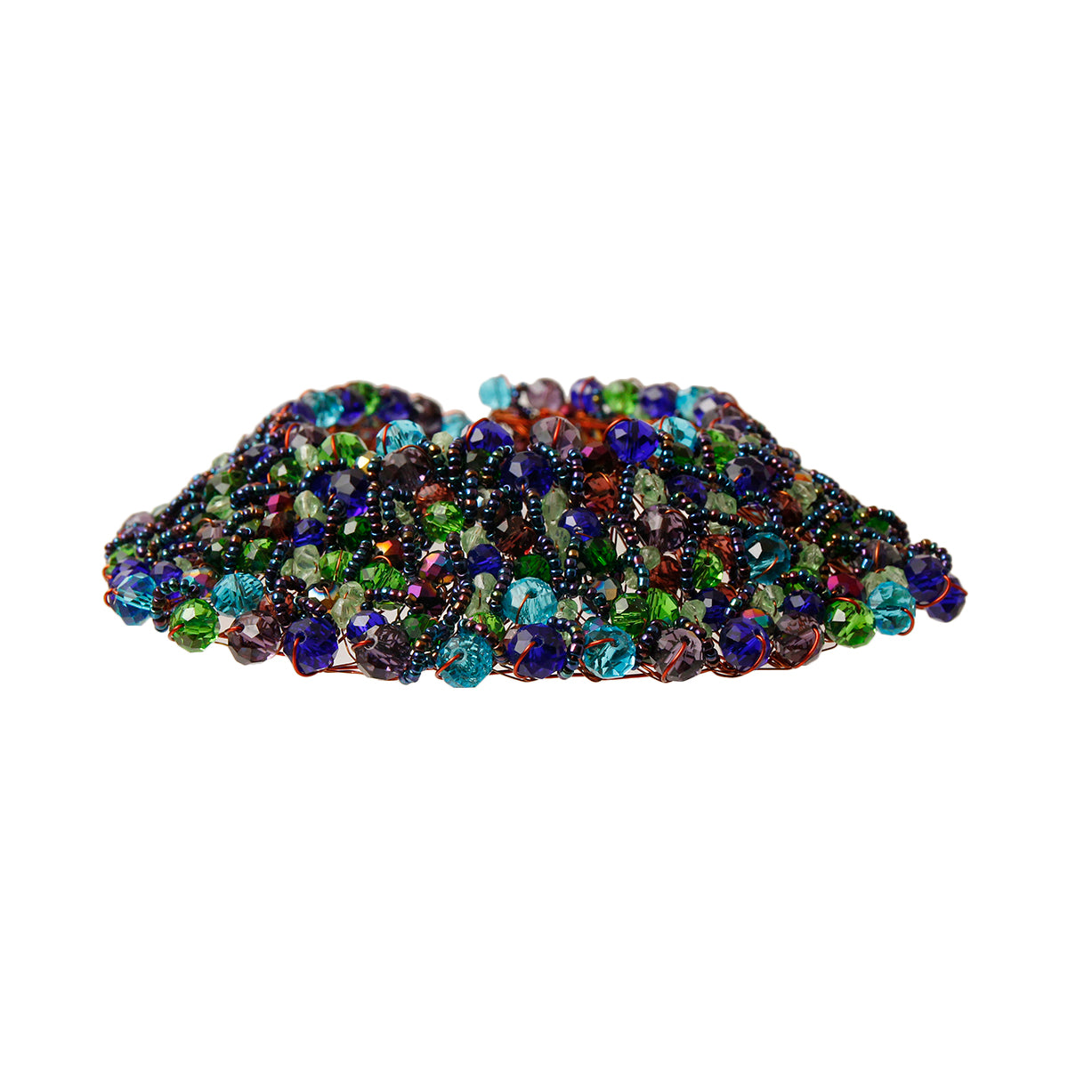 Royal Blue Bead Copper Bib