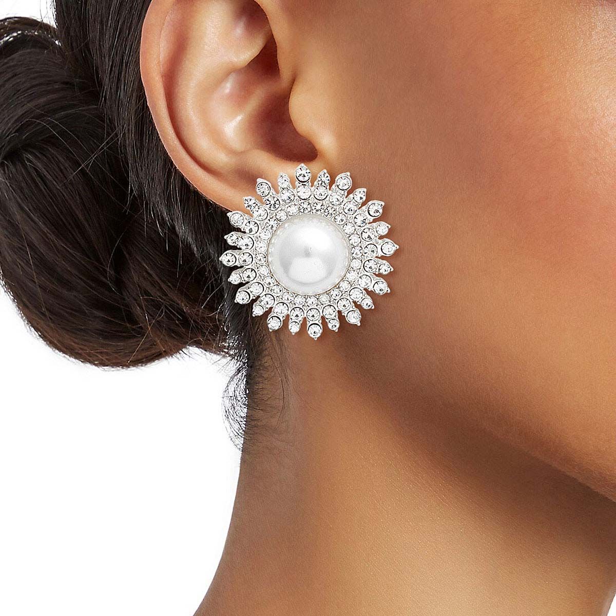 White Pearl Stone Burst Studs