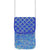 Royal Blue Quilted Rhinestone Cellphone Bag