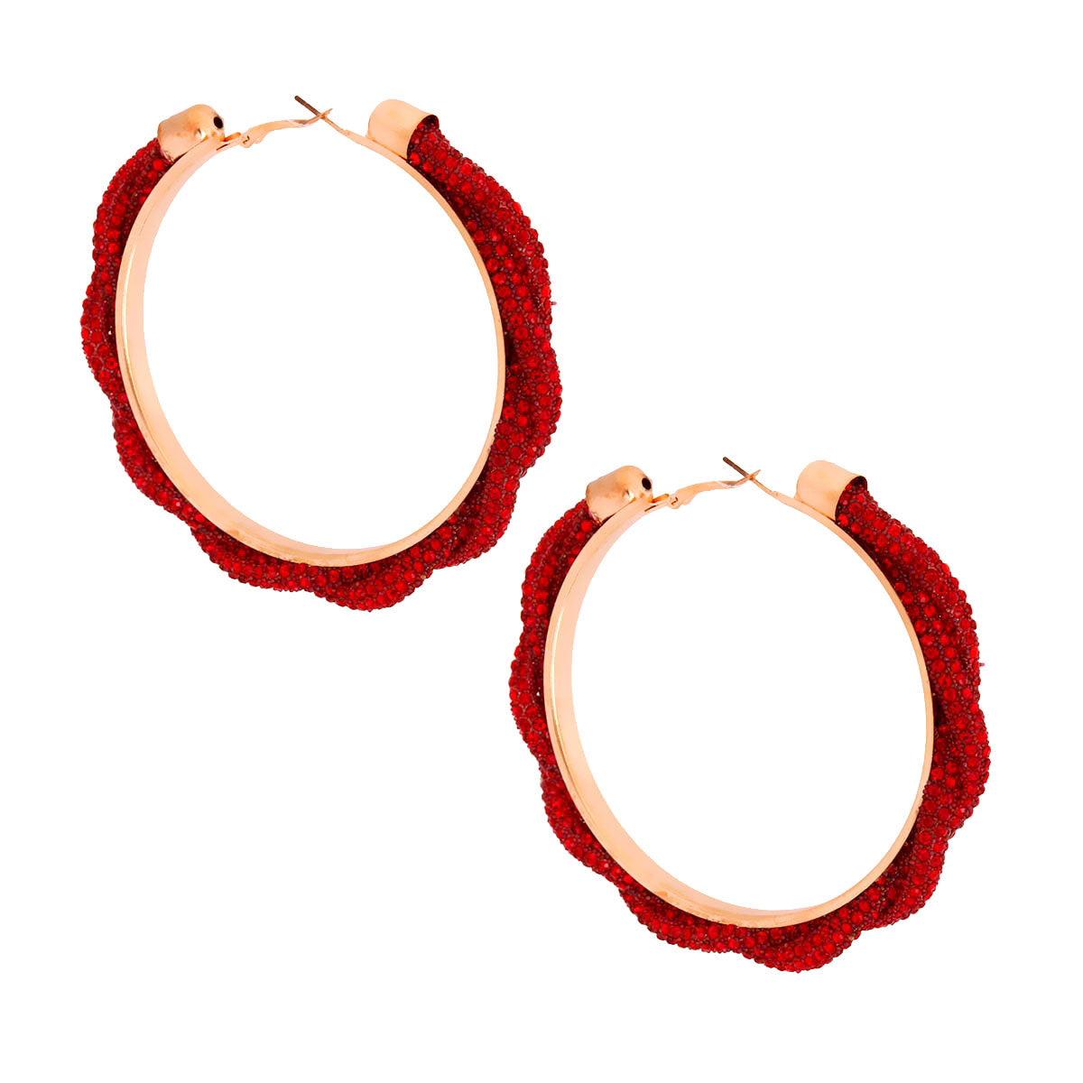 Twisted Tube Red Hoops
