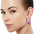 Purple Dangle Teardrop Formal Earrings