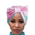 Fuchsia Tie Dye Bow Turban