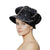 Black Short Brim Petal Church Hat