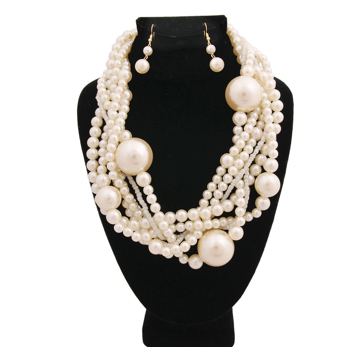 Pearl Twisted Necklace Set