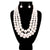 White Pearl Graduated Multi Strand Necklace Set