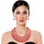 Red Pearl 4 Row Collar Necklace