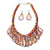 Draped Bead Fringe Necklace Set