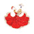 Red Dancing Pair Stone Brooch