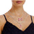 Pink Ribbon Double Layer Silver Necklace Set