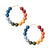 Lrg Multi Color Pearl Hoops