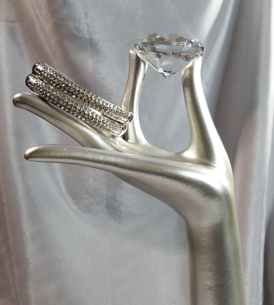 silver double bling bracelet