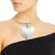 Silver Hammered Metal Heart Choker